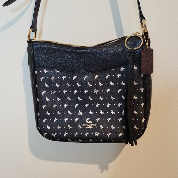 Coach Butterfly Print Leather Crossbody - Picture 9 of 14